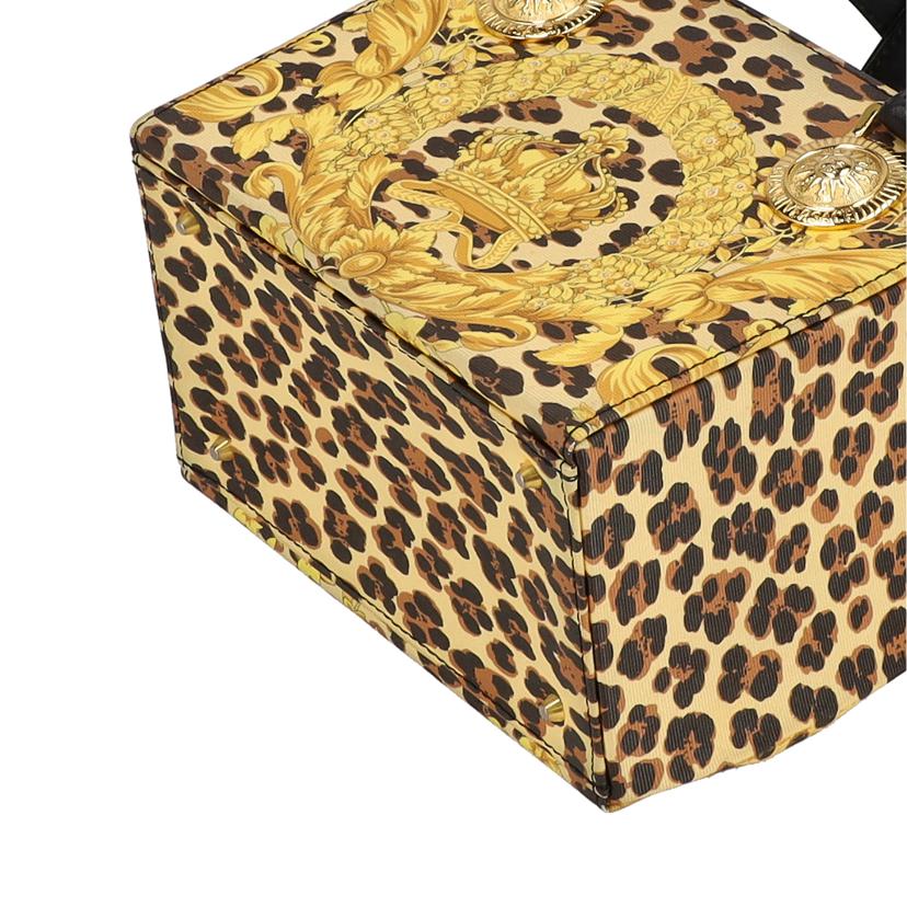 GIANNIVERSACE ジャンニヴェルサーチ/ボックス型ハンドバッグ／レオパード柄//ABランク/18