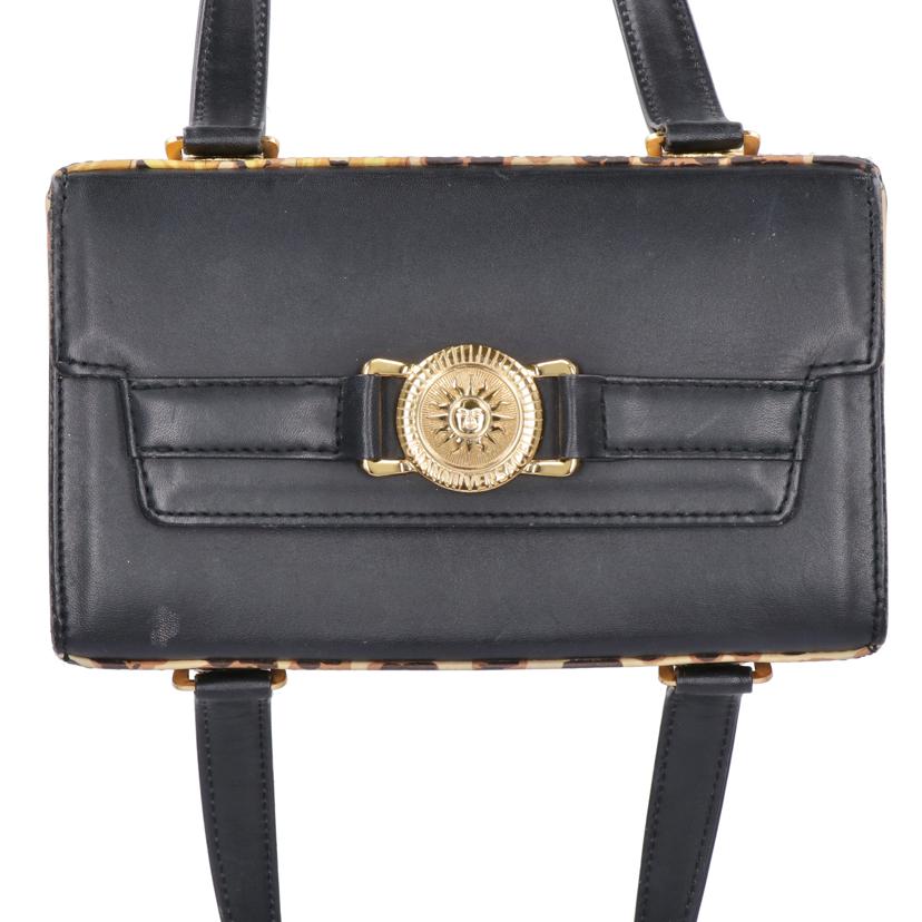 GIANNIVERSACE ジャンニヴェルサーチ/ボックス型ハンドバッグ／レオパード柄//ABランク/18