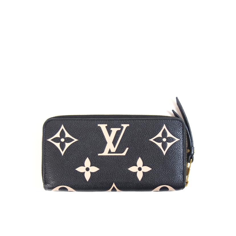 LOUIS　VUITTON ルイヴィトン/ジッピー・ウォレット　ブラック　ベージュ／　モノグラム・アンプラント/M80481//RFI*/BCランク/71