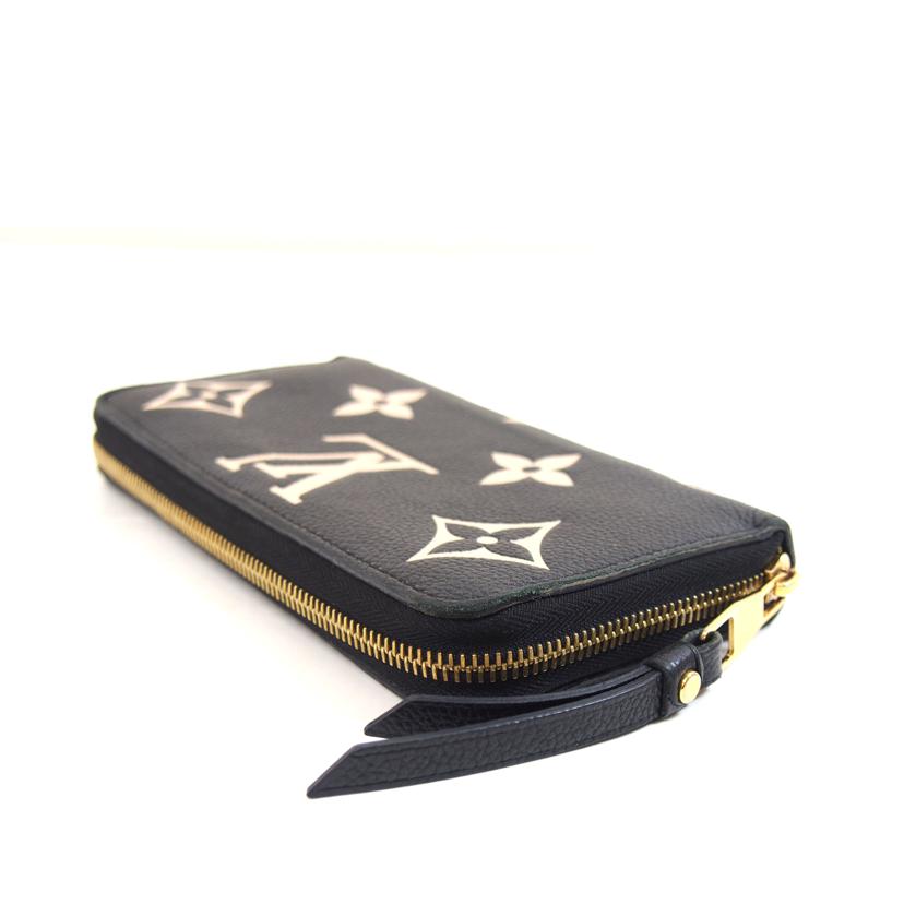 LOUIS　VUITTON ルイヴィトン/ジッピー・ウォレット　ブラック　ベージュ／　モノグラム・アンプラント/M80481//RFI*/BCランク/71