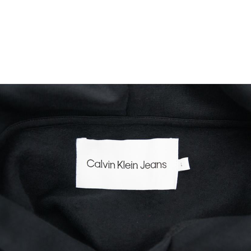 CALVIN　KLEIN　JEANS カルバンクラインジーンズ/センターロゴ／プルオーバーパーカー　／ブラック/J320934//Aランク/18
