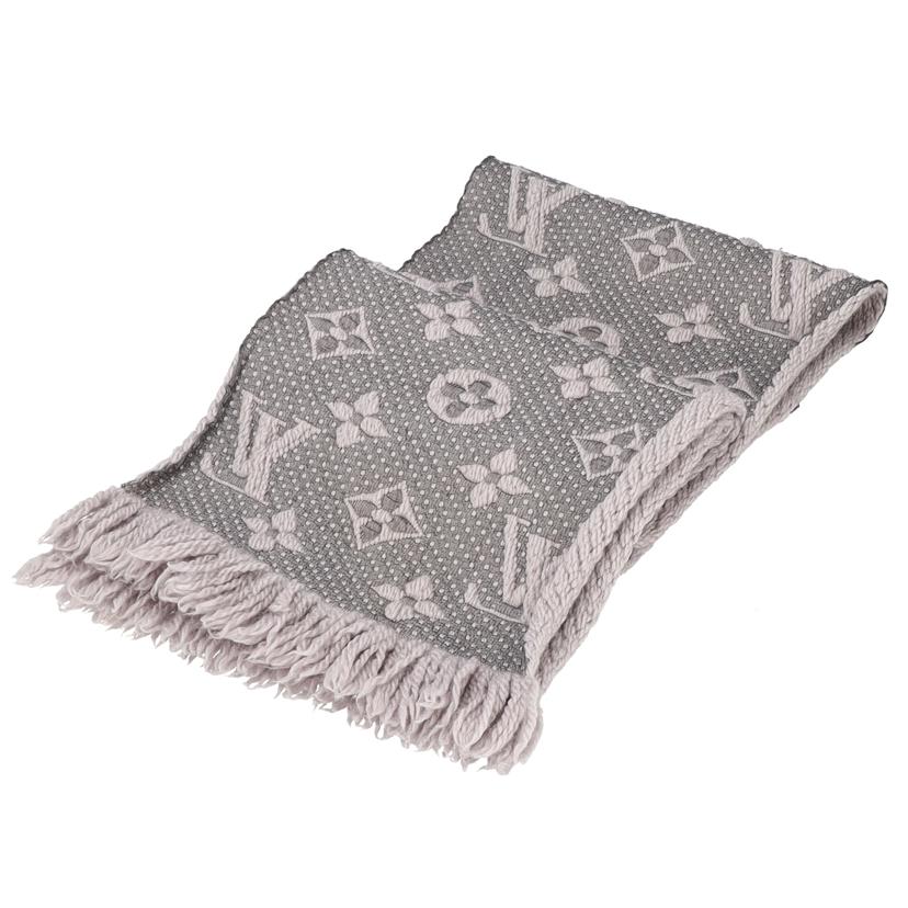 LOUIS VUITTONルイ・ヴィトン/エシャンブル・ロゴマニア／モノグラム／ウールマフラー／グレー/M74742//GM1129/Bランク/18