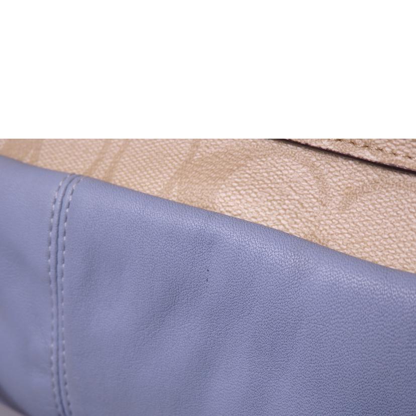 COACH コーチ/PVCバックパック／シグネチャー／ライトブルー×ベージュ/F32200//M18**/Bランク/76