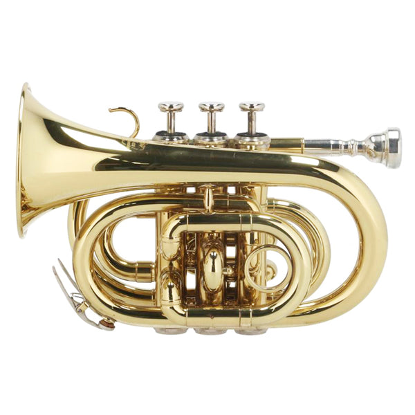 J．Michael マイケル ポケットトランペット シルバー ケース付き J．Michael マイケル ポケットトランペット シルバー ケース付き