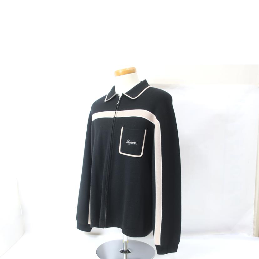 Supreme シュプリーム/ジップアップカーディガン　Lサイズ　ブラック//Bランク/65