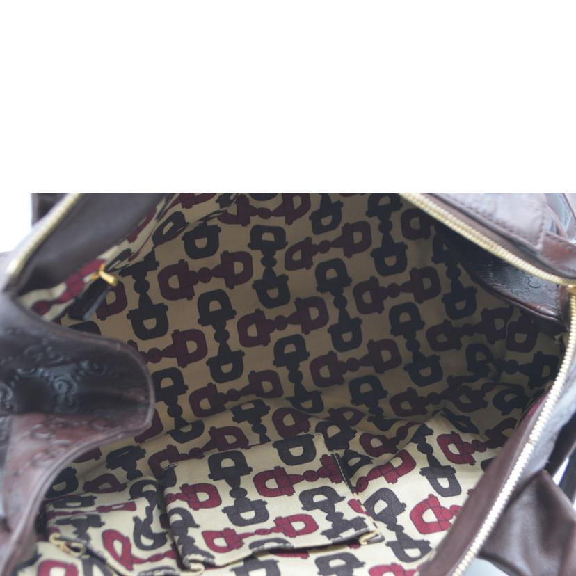 GUCCI グッチ/グッチシマヒステリアレザーハンド／ブラウン/197020//486***/ABランク/89