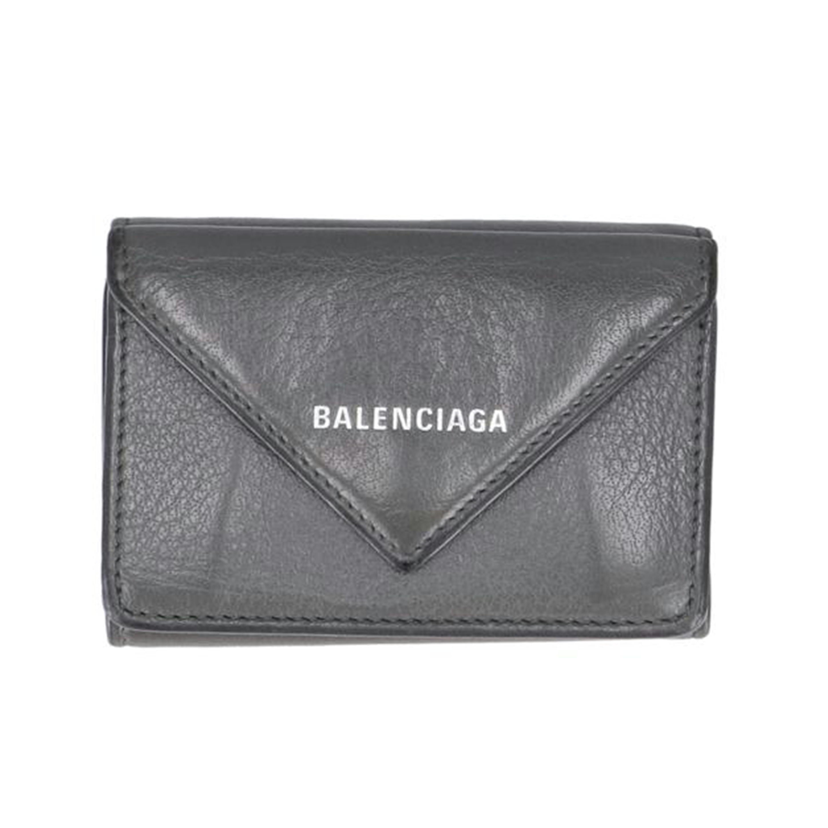BALENCIAGA バレンシアガ/バレンシアガペーパーミニウォレット／グレー/391446･1215･7･1317//ABランク/75