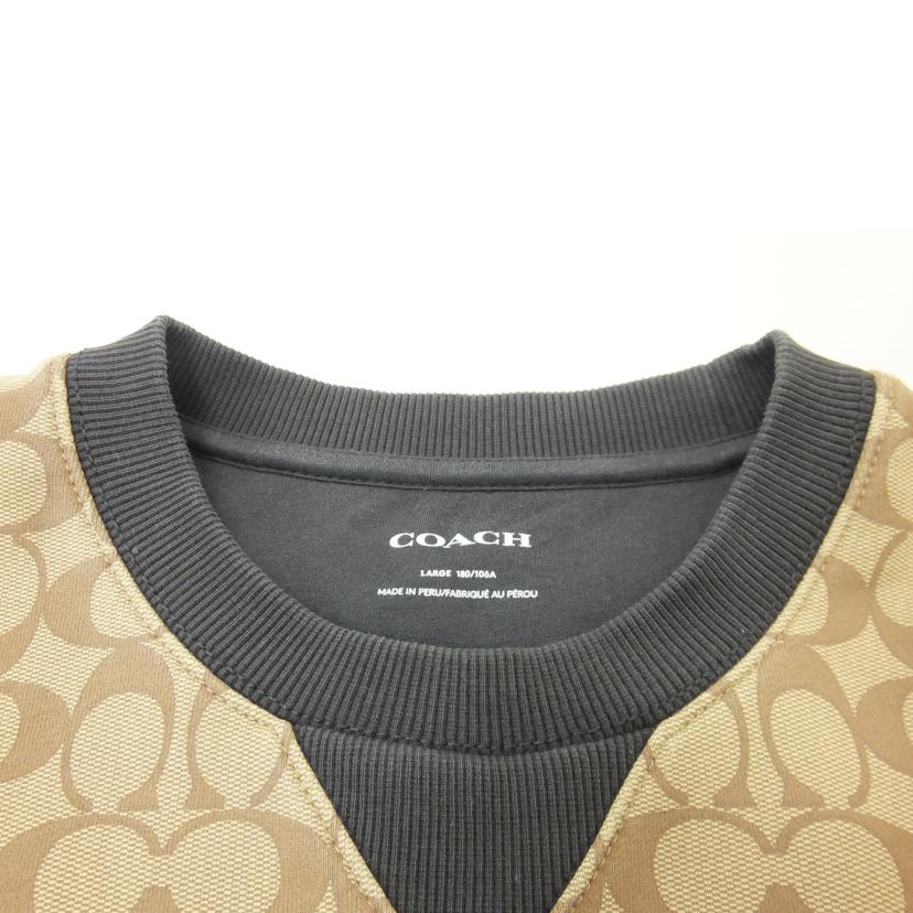COACH ｺｰﾁ/◇シグネチャー柄長袖／茶180／106A/C7816//Bランク/88