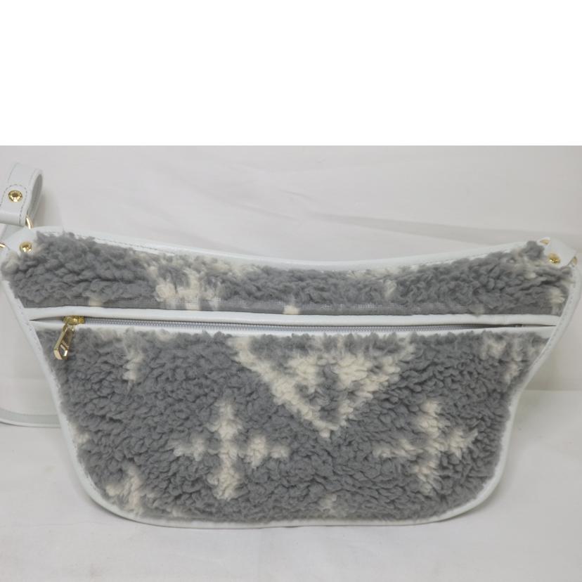 russet ラシット/ラシット　ボア×レザー　ボディバッグ　グレー/CE-1422//Aランク/84