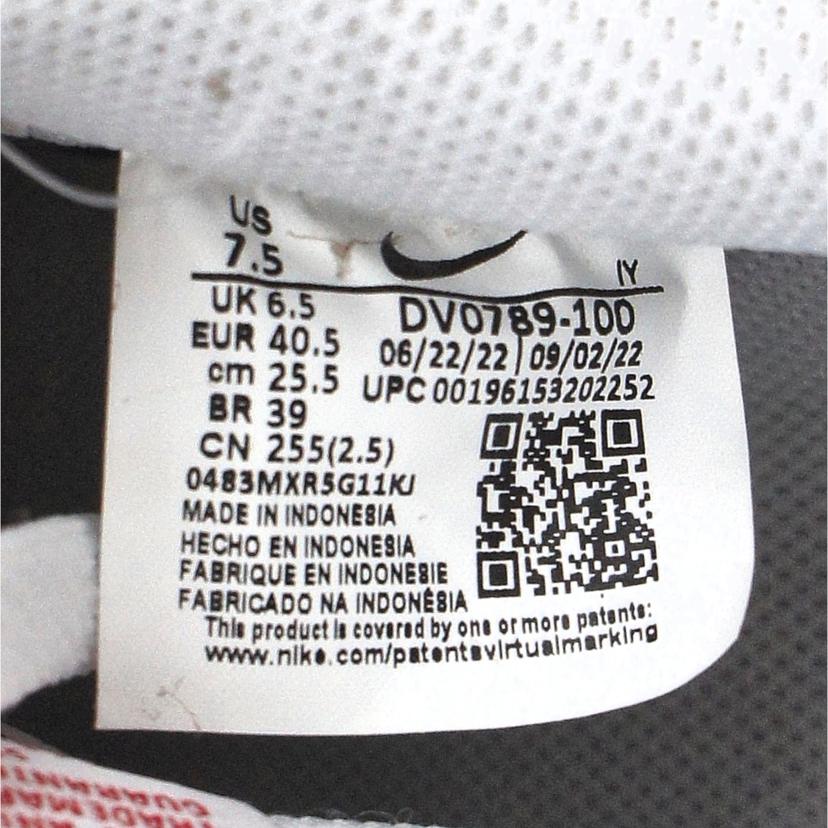 nike　 ナイキ/air　force　1　low　白xチェック/DV0789-100//Aランク/78