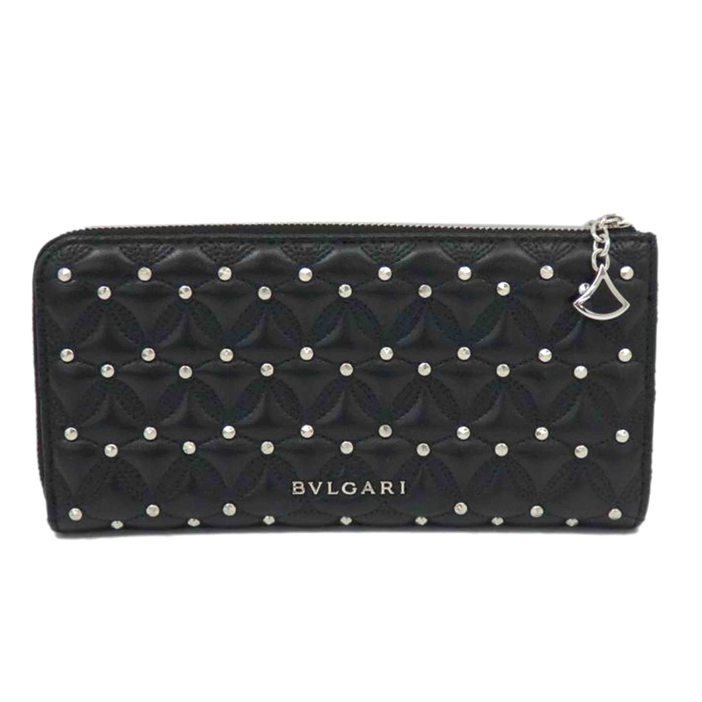 BVLGARI ブルガリ/L字ラウンドファスナー長財布／ナッパレザー/285722//276*****/Aランク/77