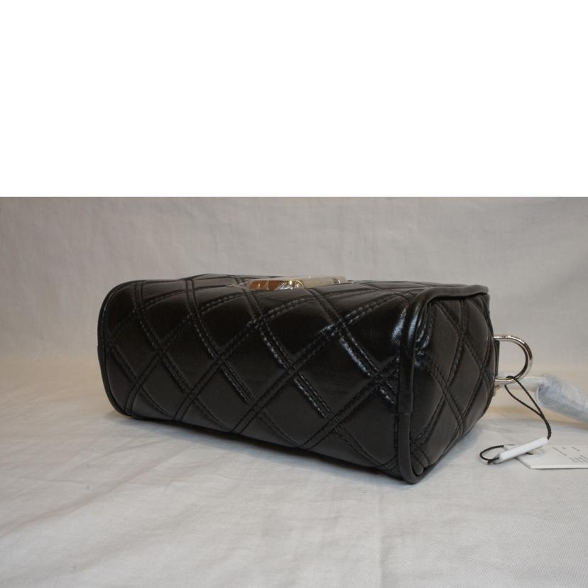 MARC　JACOBS マークジェイコブス/ザキルテッドソフトショットショルダーブラックSV金具/M0014519-001//Sランク/92