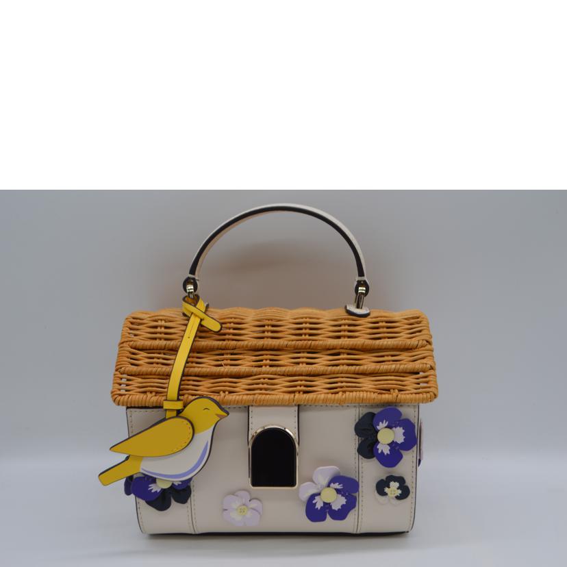 Kate　spade ケイトスペード/ワイルドペダルウィッカーバードハウス2wayハンド/KA775//SAランク/89
