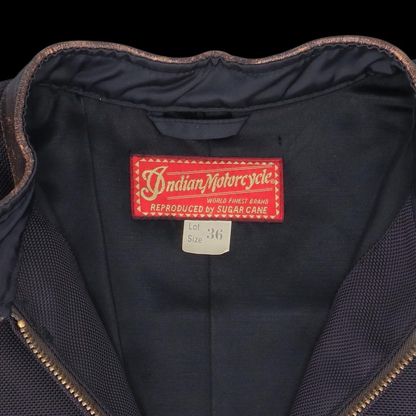 Indian　Motorcycle インディアン モーターサイクル/ナイロン×レザーライダースジャケットby　SUGAR　CANE/IM10298//Aランク/18