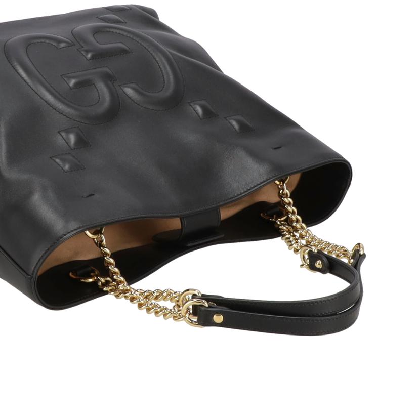 GUCCI グッチ/GGエンボスチェーンレザートートバッグ/453561//001***/Aランク/01