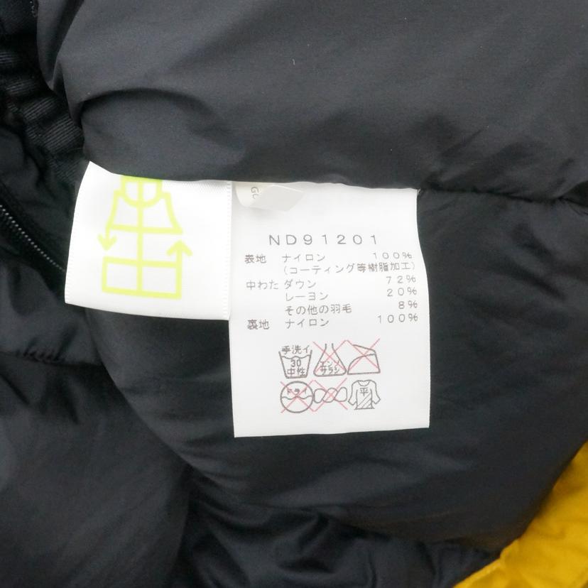 THE　NORTH　FACE ノースフェイス/バルトロライトダウンジャケット／イエロー/ND91201//Aランク/18