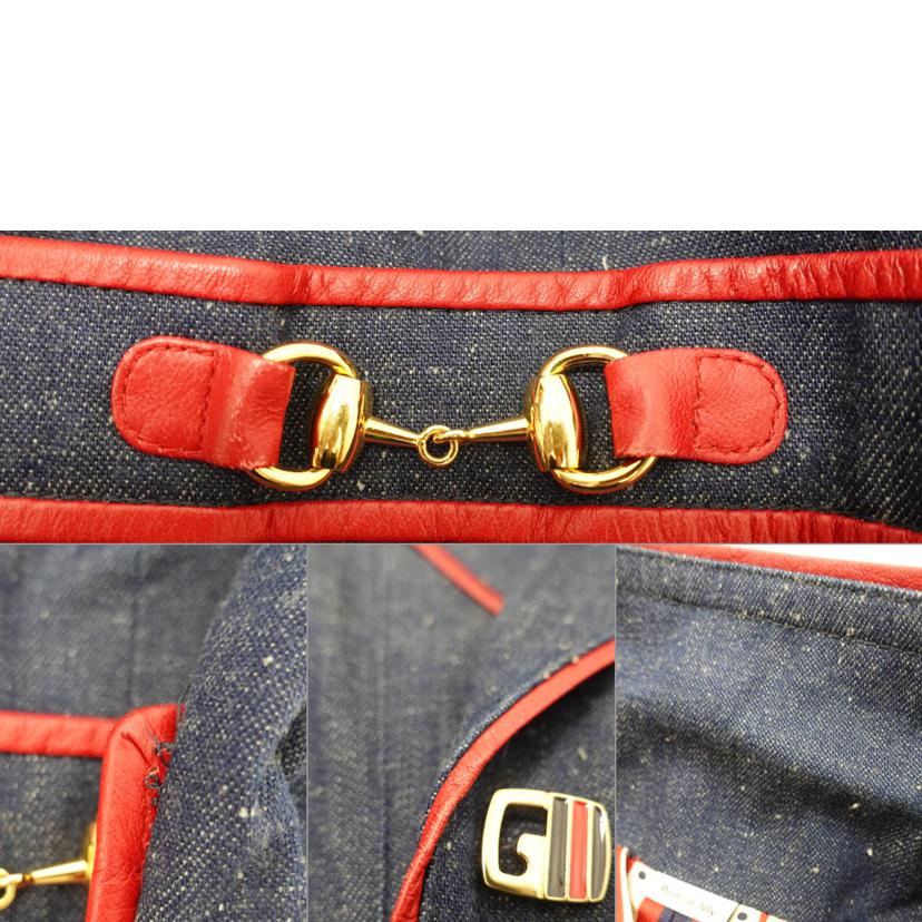 GUCCI グッチ/◇デニム＆レザージャケット/38サイズ//Bランク/88