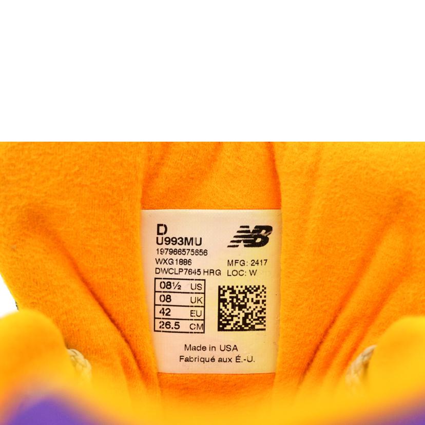 NB ニューバランス/993／マッシュルーム／ミッドナイトバイオレット/U993MU//ｻｲｽﾞ:26.5cm/Aランク/75