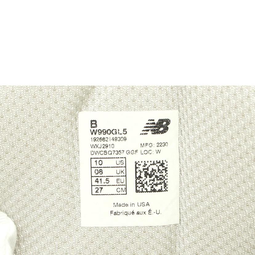 NB ニューバランス/990V5／グレー/W990GL5//ｻｲｽﾞ:27cm/Aランク/75