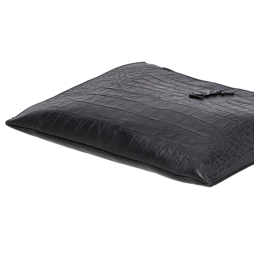 イブ・サンローラン　クロコ型押し クラッチバッグ SAINT LAURENT クラッチバッグ クロコ型押し レザー SAINT LAURENT