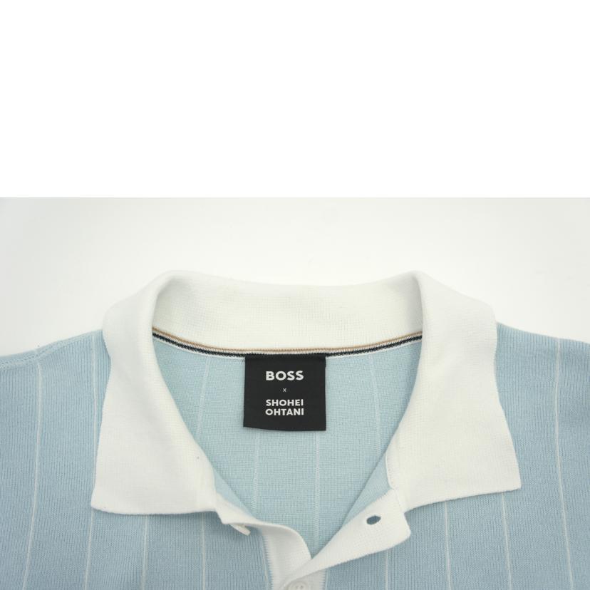 HUGO　BOSS ヒューゴボス/×大谷翔平　コットンニット　ポロシャツ／水色/50531161//サイズ　XL/Bランク/05