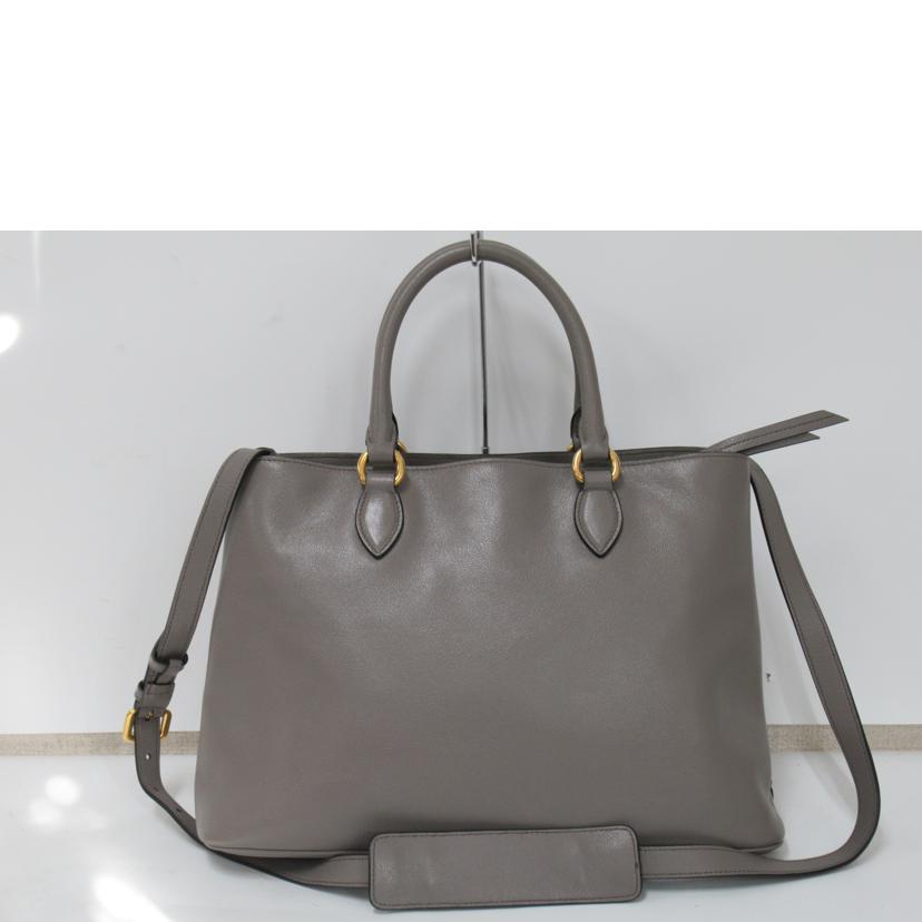 PRADA/グレインカーフ／2WAYトートバッグ/1BA579//Aランク/63