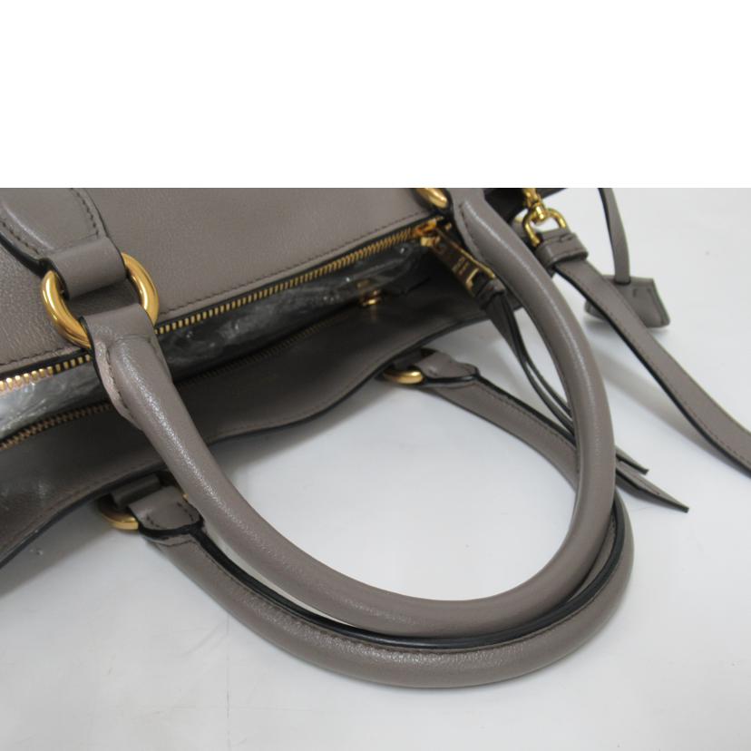 PRADA/グレインカーフ／2WAYトートバッグ/1BA579//Aランク/63