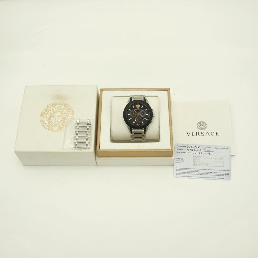 VERSACE ヴェルサーチ/メンズクロノグラフ／クオーツ/VEM8//121*********/Bランク/78
