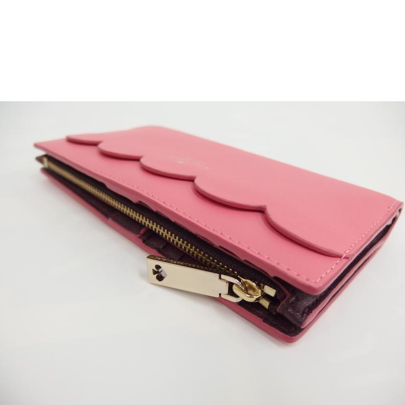 KateSpade ｹｰﾄｽﾍﾟｰﾄﾞ/フラワー折り畳み財布／ピンク//ABランク/82