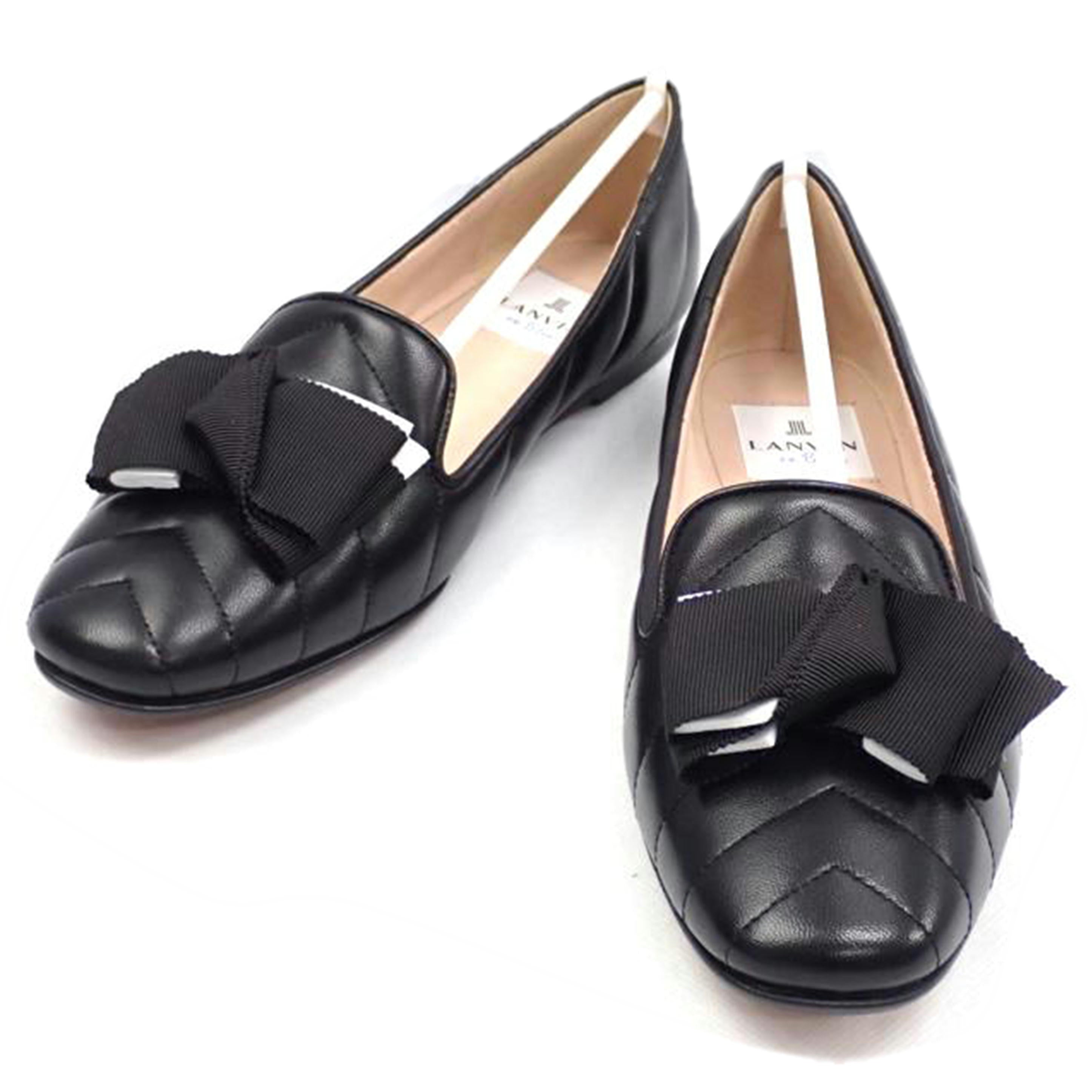 LANVIN en Bleu ランバン オン ブルー/★ LANVIN リボンモチーフキルティングカッターパンプス/2777//23.5cm/Aランク/62