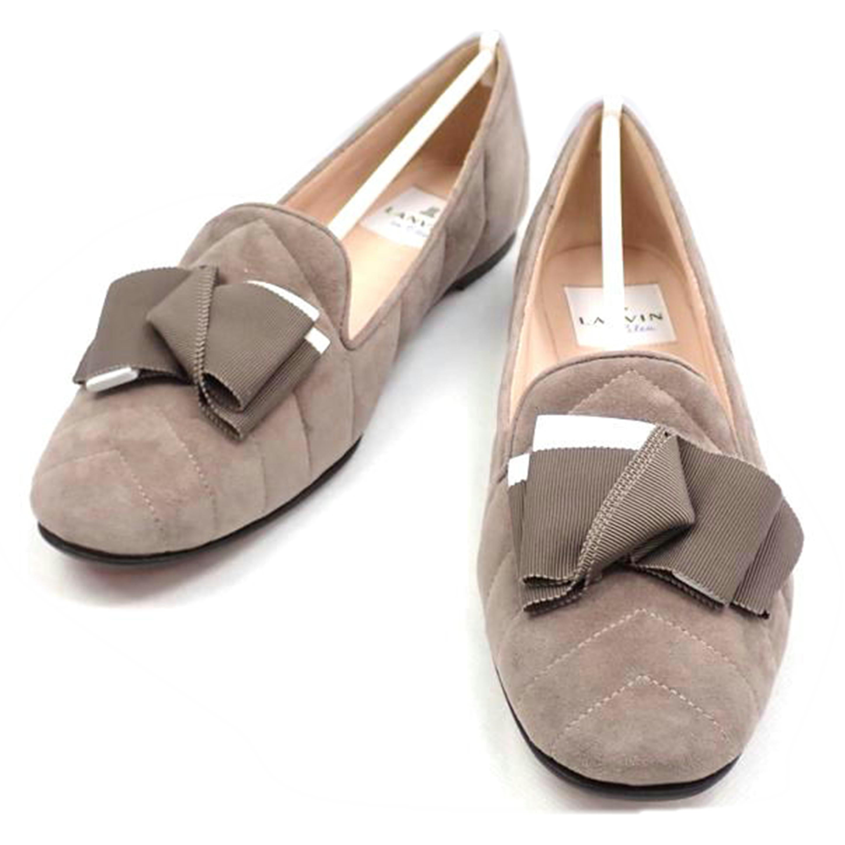 LANVIN en Bleu ランバン オン ブルー/★ LANVIN リボンモチーフキルティングカッターパンプス/2777//23.5cm/Aランク/62