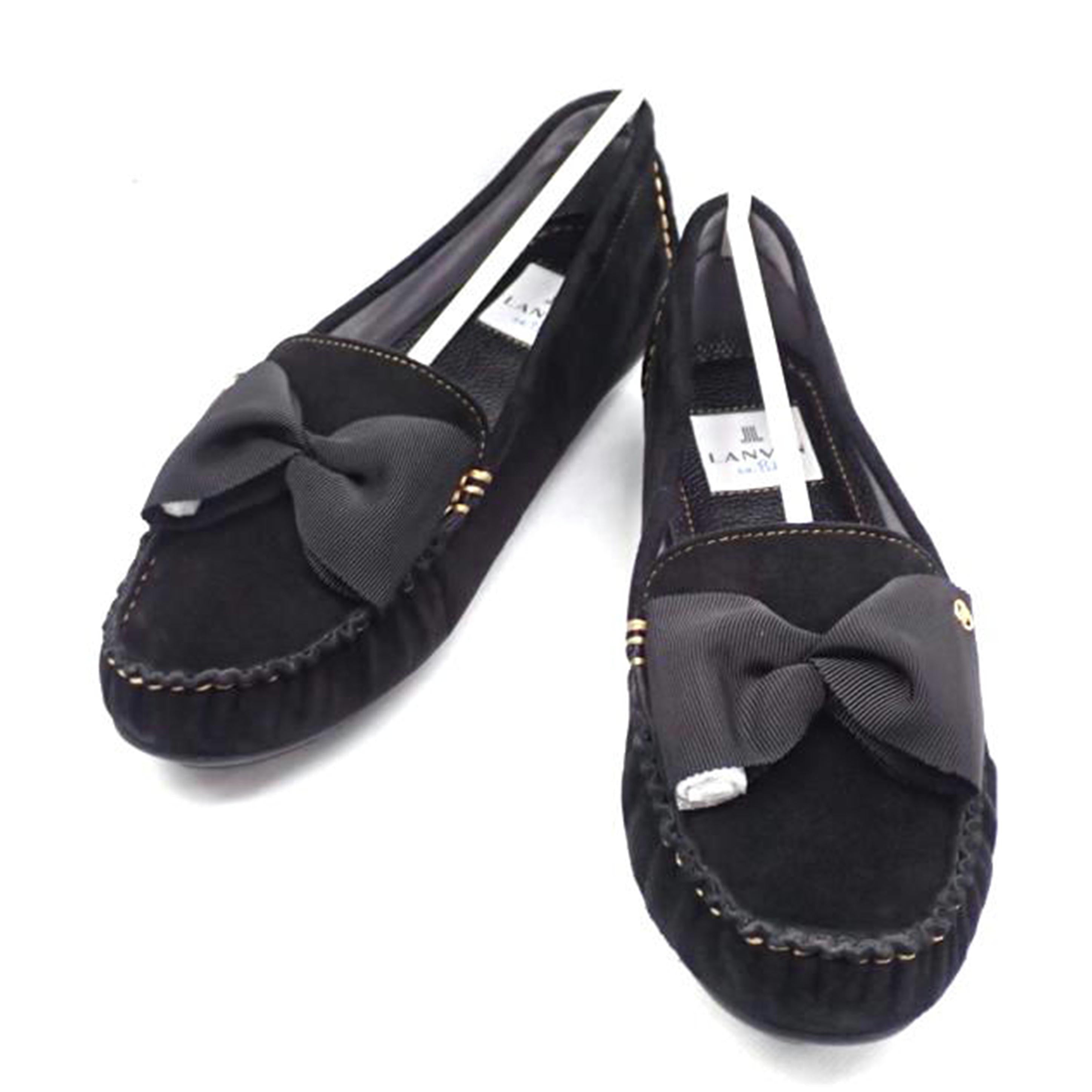 LANVIN en Bleu ランバン オン ブルー/★ LANVIN リボンモチーフソフトモカシンパンプス/2486//24.0cm/Aランク/62