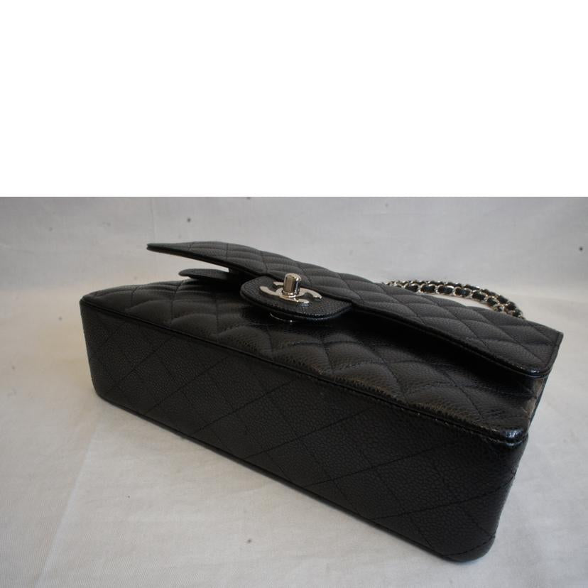 CHANEL シャネル/マトラッセWフラップチェーンショルダー／キャビア／黒／SV金具//134*****/ABランク/92