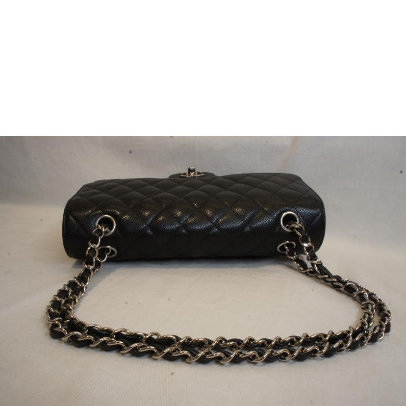 CHANEL シャネル/マトラッセWフラップチェーンショルダー／キャビア／黒／SV金具//134*****/ABランク/92