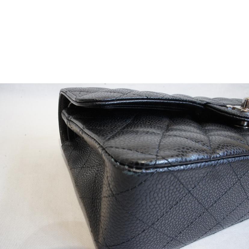 CHANEL シャネル/マトラッセWフラップチェーンショルダー／キャビア／黒／SV金具//134*****/ABランク/92