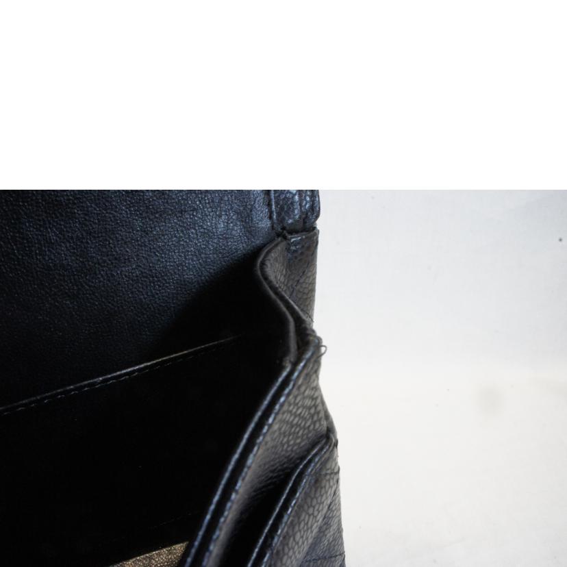 CHANEL シャネル/マトラッセWフラップチェーンショルダー／キャビア／黒／SV金具//134*****/ABランク/92