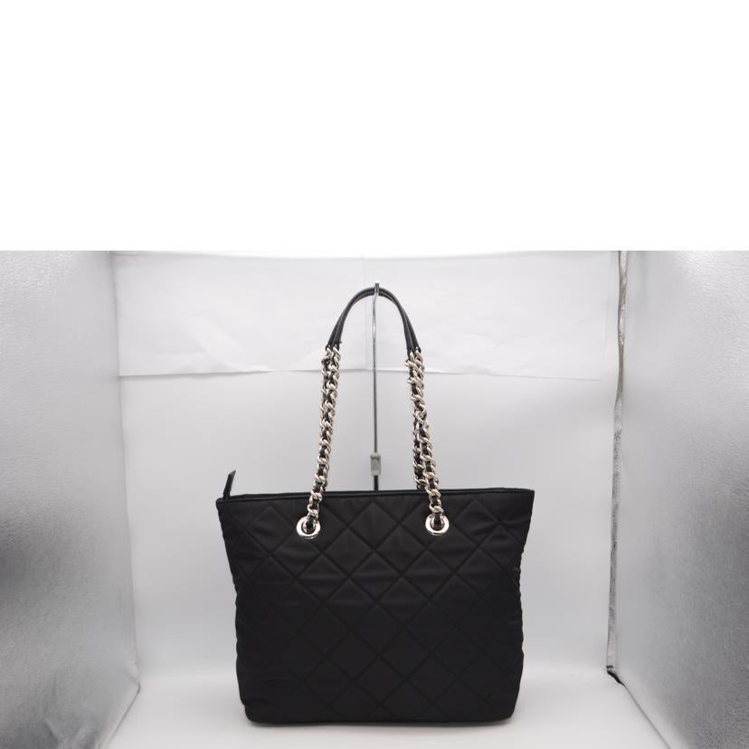 PRADA プラダ/テスートキルティングナイロンチェーンレザートート／ネロ/1BG017//158**/SAランク/89