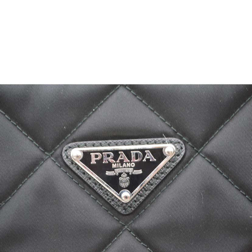 PRADA プラダ/テスートキルティングナイロンチェーンレザートート／ネロ/1BG017//158**/SAランク/89