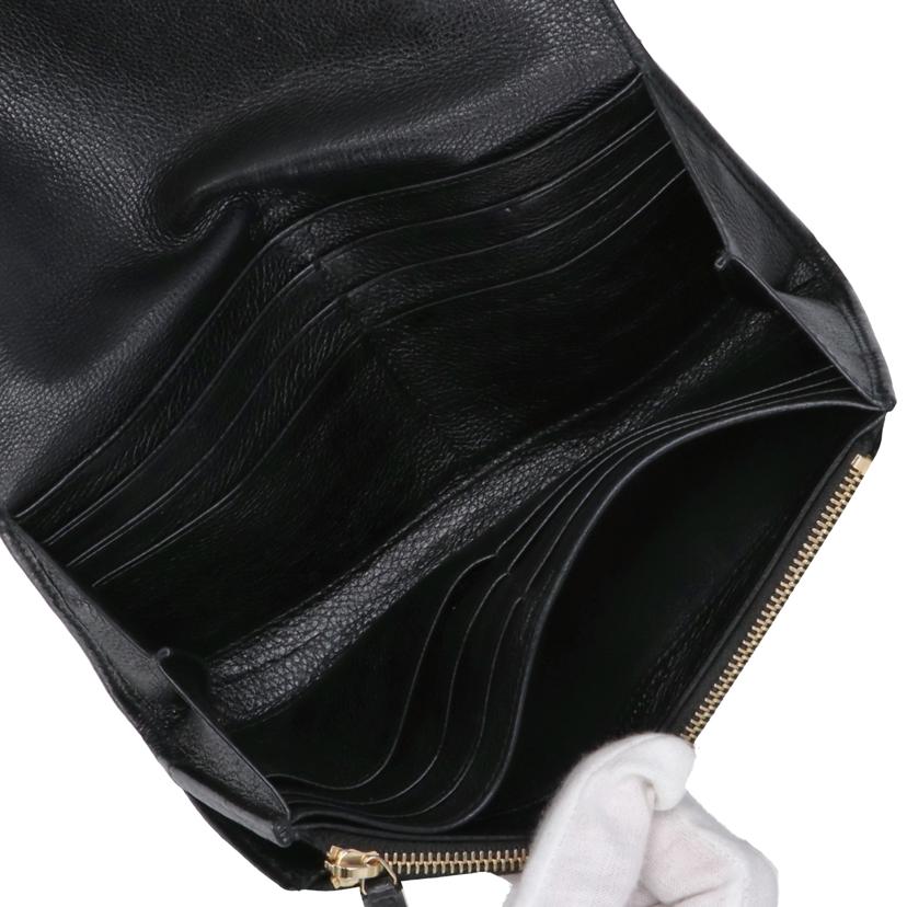 YVES　SAINT　LAURENT イヴサンローラン/ロゴ二つ折り長財布／ブラック//ABランク/18