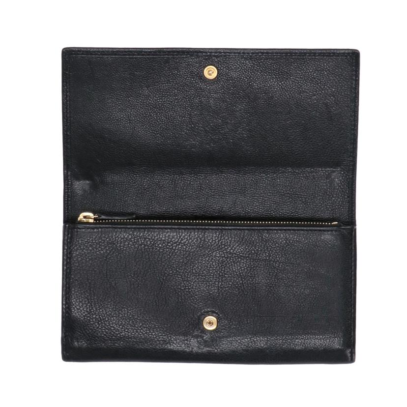 YVES　SAINT　LAURENT イヴサンローラン/ロゴ二つ折り長財布／ブラック//ABランク/18