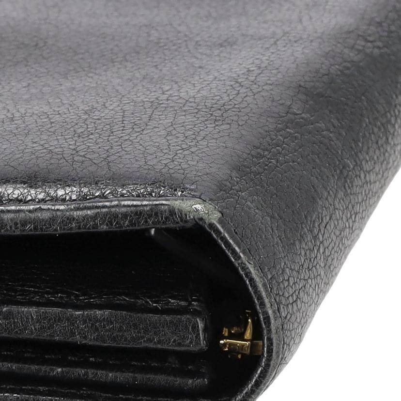 YVES　SAINT　LAURENT イヴサンローラン/ロゴ二つ折り長財布／ブラック//ABランク/18