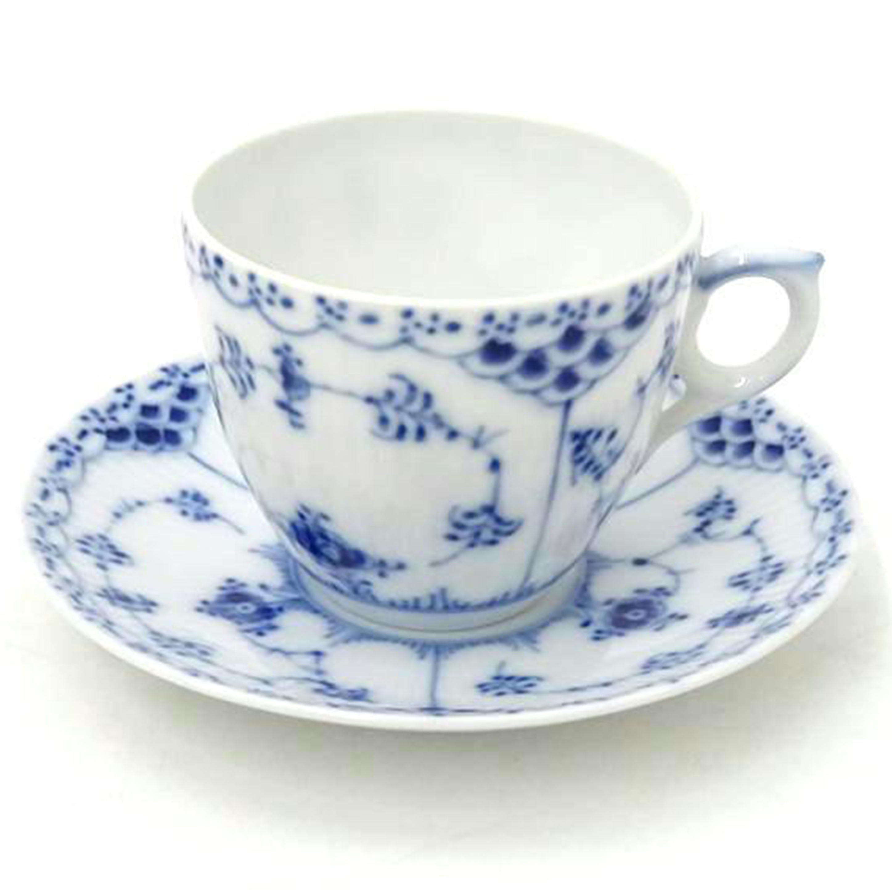 ロイヤルコペンハーゲン ロイヤルコペンハーゲン/ブルーフルーテッド　ハーフレース　カップ＆ソーサー//SAランク/69