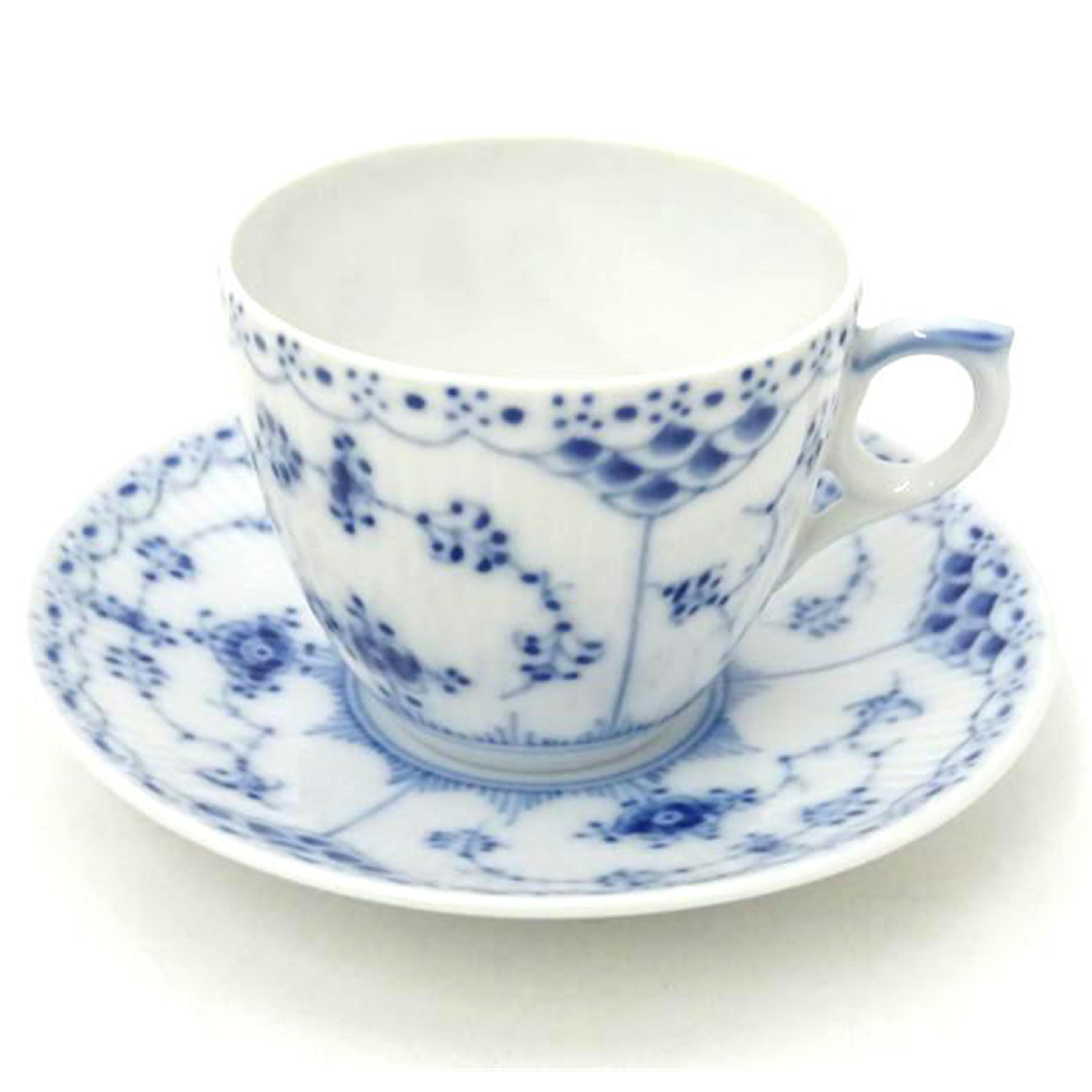 ロイヤルコペンハーゲン ロイヤルコペンハーゲン/ブルーフルーテッド　ハーフレース　カップ＆ソーサー//SAランク/69