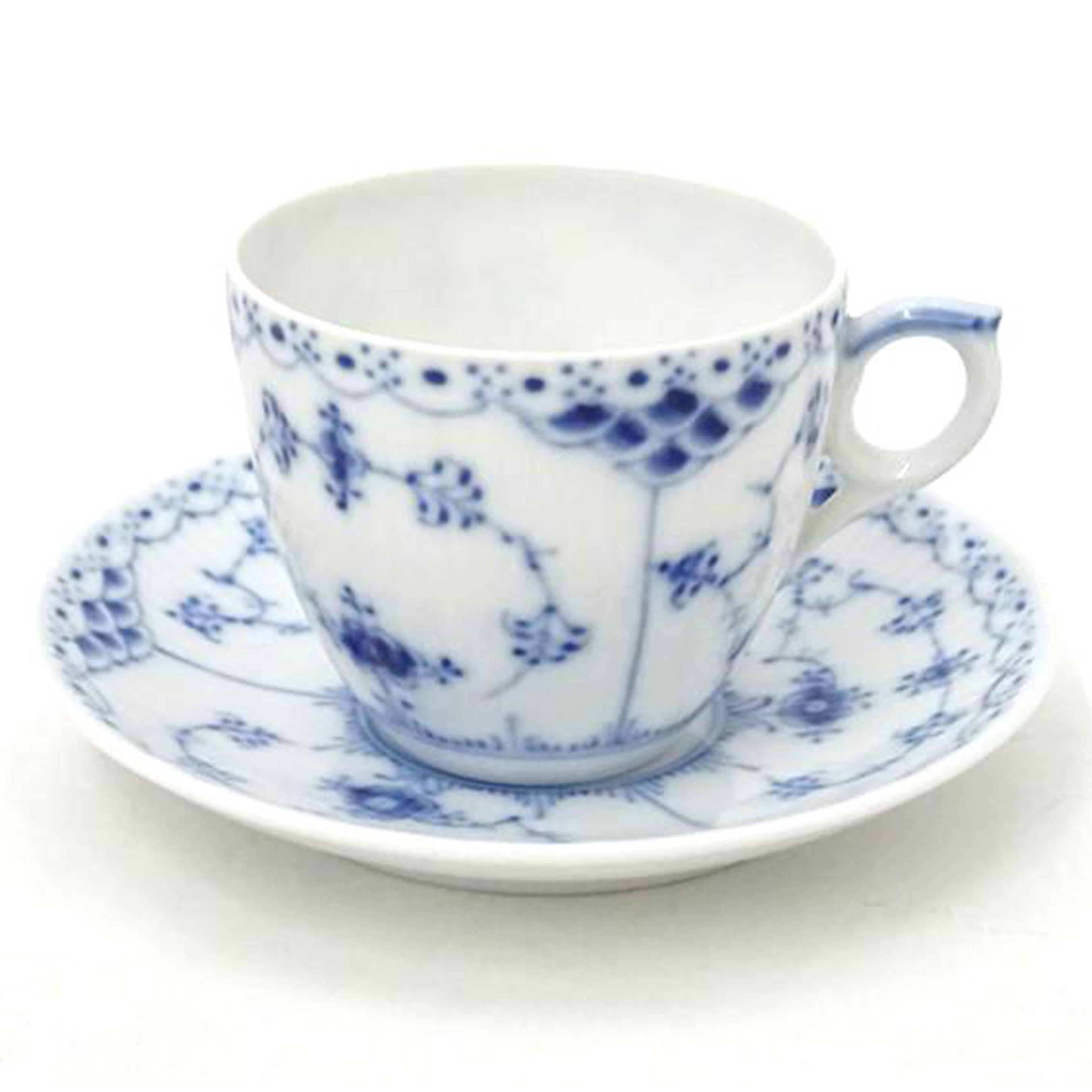 ロイヤルコペンハーゲン ロイヤルコペンハーゲン/ブルーフルーテッド　ハーフレース　カップ＆ソーサー//SAランク/69