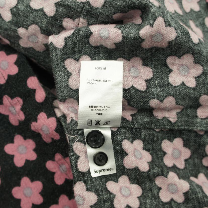 Supreme シュプリーム/15AW　フーデット　フラワー　フランネル　シャツ／M//Bランク/78