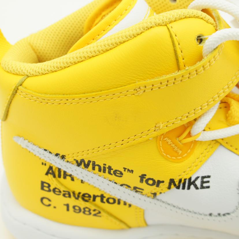 NIKE ナイキ/×OFF－WHITE　AIR　FORCE　1　MID　SP　LTHR/DR0500-101//Sランク/05
