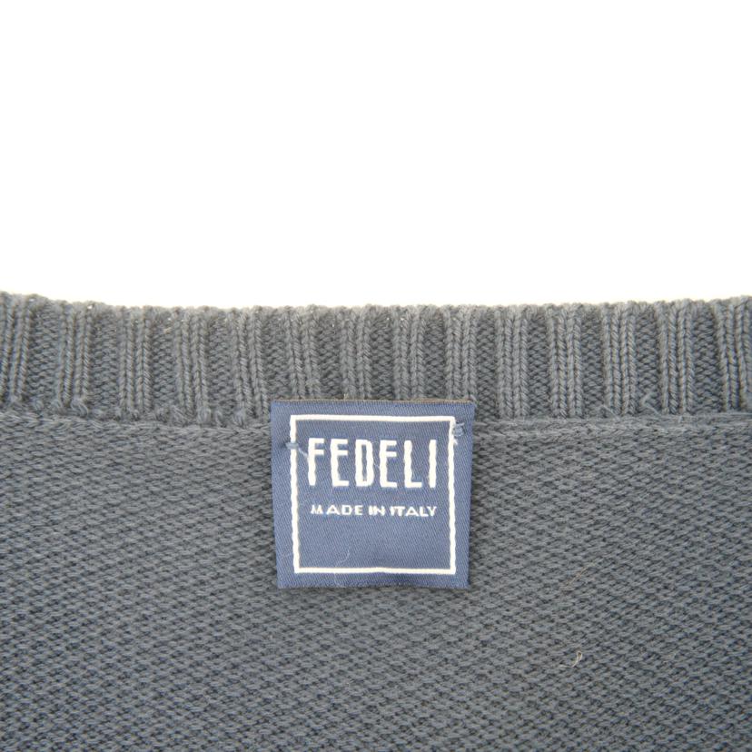FEDELI フェデーリ/クルーネック　コットンニット長袖シャツ//ABランク/20