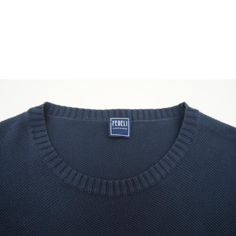 FEDELI フェデーリ/クルーネック　コットンニット長袖シャツ//ABランク/20