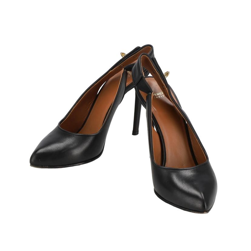 GIVENCHY ジバンシー/レザーヒールパンプス／ブラック//ABランク/18
