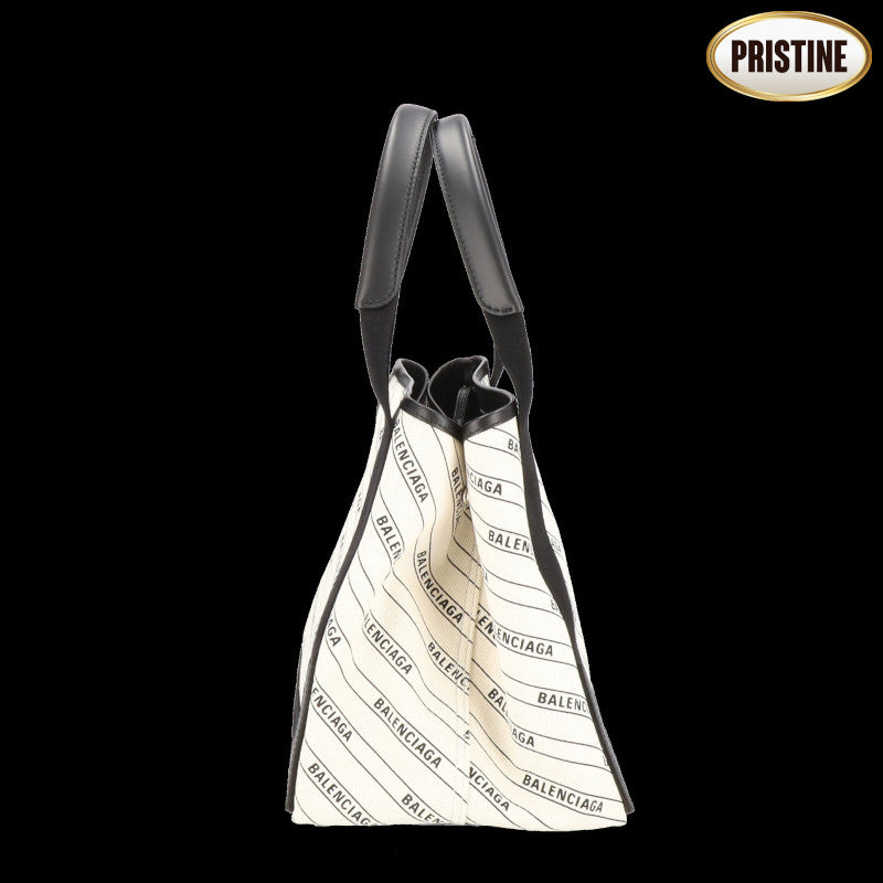 BALENCIAGA バレンシアガ/ネイビーカバス／マルチロゴストライプ/339933//921*/SAランク/91